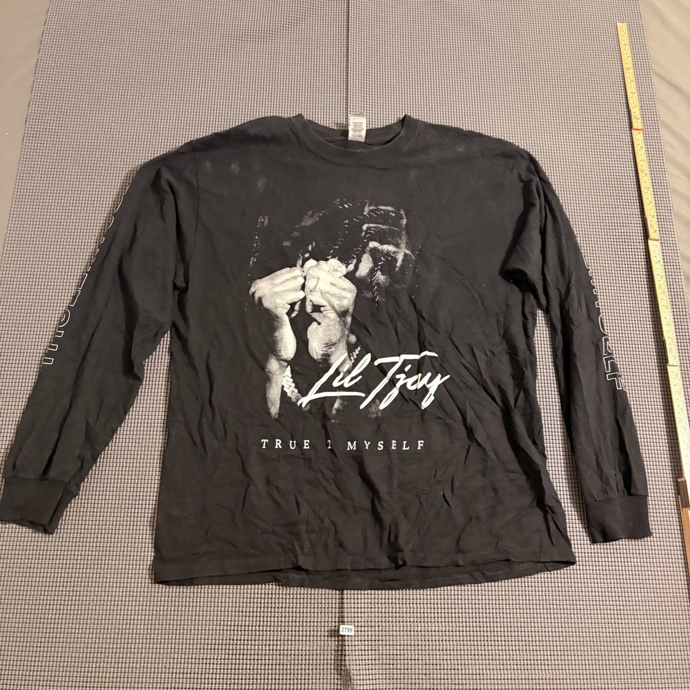 Lil Tjay True 2 Myself Tour Long Sleeve Shirt Black Size L
